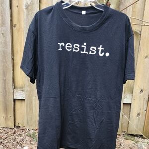 *NWOT* Unisex Cotton Tshirt - Black XL - RESIST